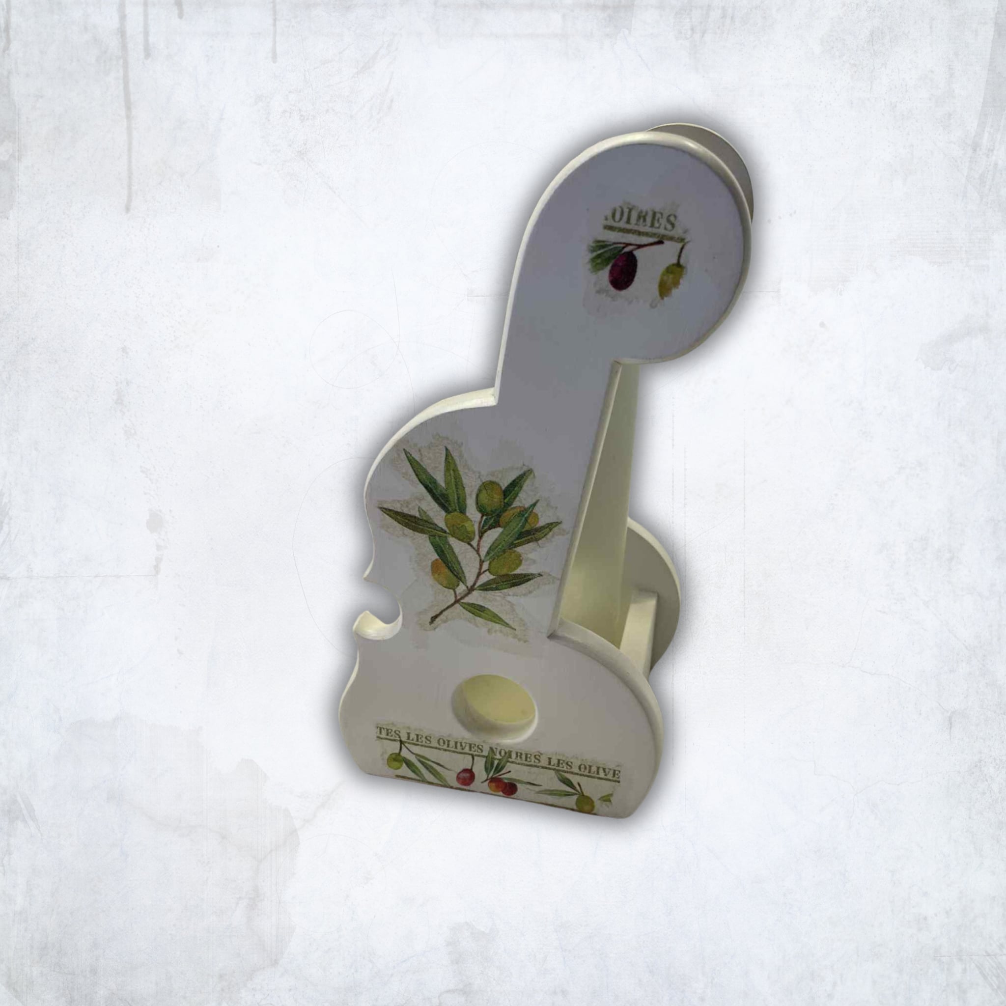 Medinis rankų darbo vyno butelio stovas - kokybiška dovana