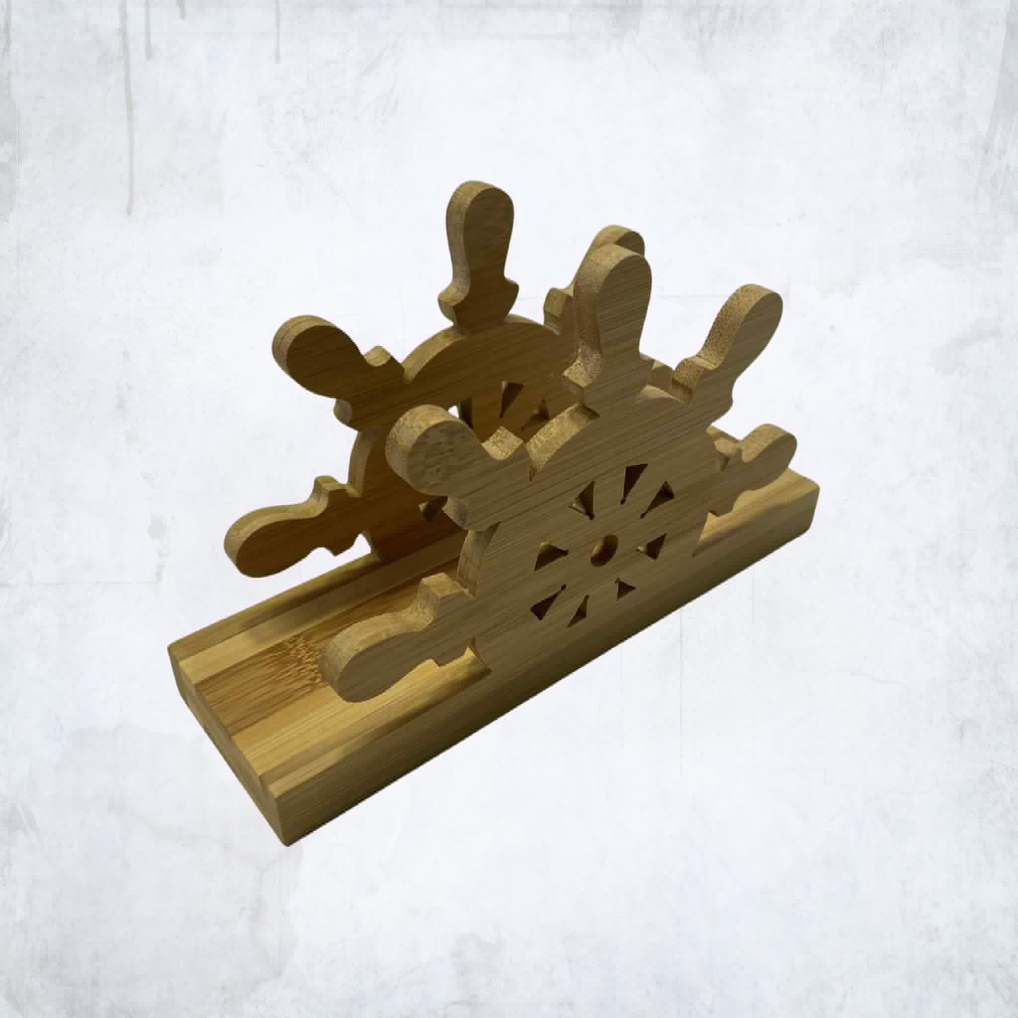 Rankų darbo medinė servetėlinė – stilinga dovana