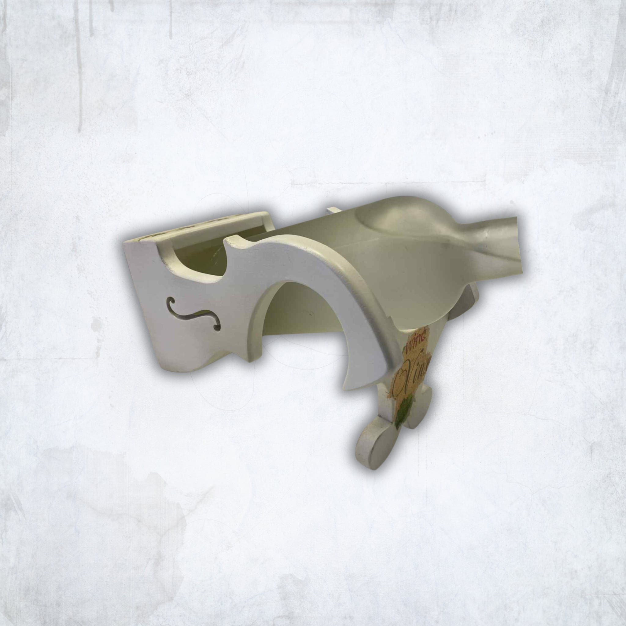 Medinis rankų darbo vyno butelio stovas - autentiška dovana