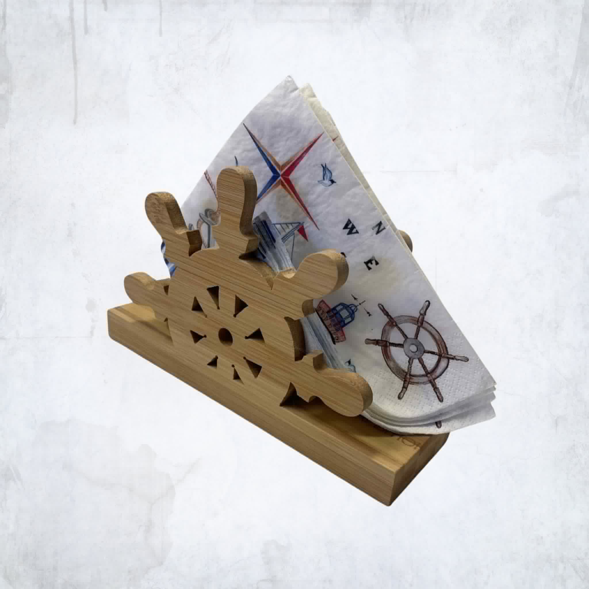 Rankų darbo medinė servetėlinė – stilinga dovana